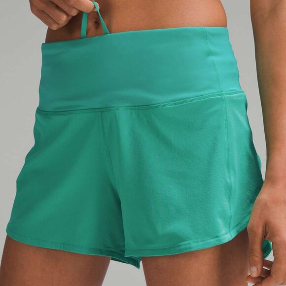 NWOT Lululemon Speed Up Shorts, High-Rise sz 14 Kelly Green - Picture 1 of 7